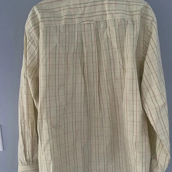 Men’s Orvis Medium M Yellow Plaid Cotton Long Sleeve Button Down Shirt - Picture 3 of 6